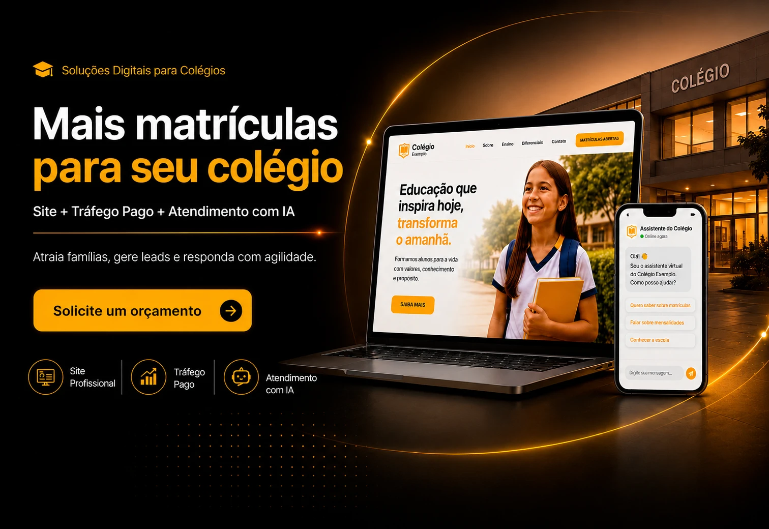 Sites para Colégios com IA